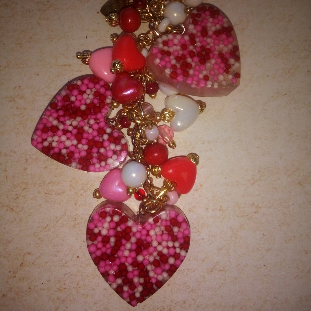 Handmade Sweethearts Handbag Charm Key FOB